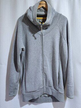 Bench Gray Full Zip Hoodie Women’s Medium Thumb Holes High Collar Soft